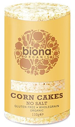 Biona Org No Salt Corn Cakes 110g X 8 (Pack of 8)