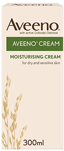Aveeno Moisturising Cream (1x 300ml), Nourishing Body Lotion with Hydrating Colloidal Oatmeal, Full Body Moisturiser for Dry and Sensitive Skin, Suitable For Adults and Babies From 3 Months