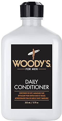 Woody's Daily Hair Conditioner for Men - Hydrating Mens Conditioner & Nourishing Hair Care, Paraben-Free Formula, 12 fl oz