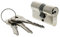 CISA 10E30005012, Cilindro Europeo Asix, Ottone Nichelato, 28/28 mm