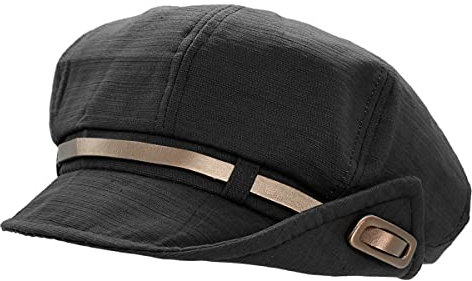 dy_mode Elegante Damen Mütze Ballonmütze Damenhut Schirmmütze - A044 (A044-Schwarz)