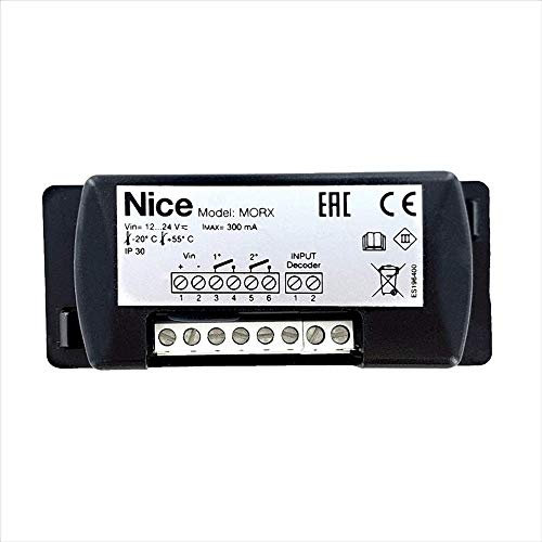 Decoder per 1 MOM/ETP oppure 4 MOT/EDS/EDSI Nice MORX, Nero