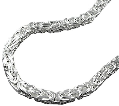 Armband 5mm Königskette vierkant glänzend Silber 925 23cm