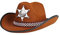 Boland - Kinderhut Sheriff junior, silberner Stern, Hutkordel, Cowboy, Karneval, Fasching, Halloween, Mottoparty, Verkleidung, Theater, Braun