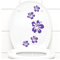 Grandora Klodeckel Aufkleber Hibiskusblüten I Lavendel 5er Kreativset I Bad Blüten Blumen Hibiskus Aufkleber Wandaufkleber Wandsticker W916