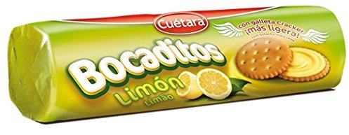 CUETARA - Bocaditos Rellenos de Galletas con Limón (150g) x4