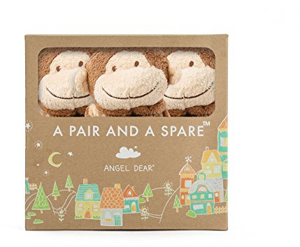 Angel Dear Pair and a Spare 3 Piece Blanket Set, Brown Monkey by Angel Dear
