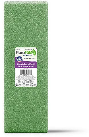FloraCraft Packaged Styrofoam Blocks, 12-Inch-by-4-by-2-Inch, Green Block
