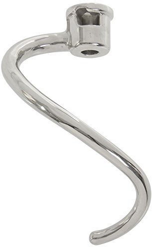 KitchenAid KSMC7QDH - Gancio per impasto in acciaio inox per miscelatori commerciali da 7 e 8 Qt