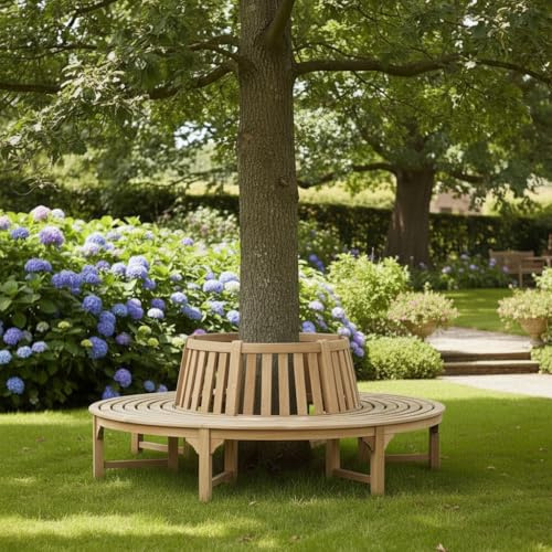 Teck'Attitude Banc Circulaire en Teck Massif Tour d'arbre 360°, Westminster