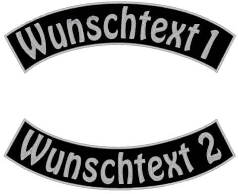 Aufnäher-Set oberer und unterer Bogen B2 (35cm) - personalisiert