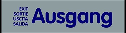 Schild PVC Türschild 'Ausgang' selbstklebend 40x160mm