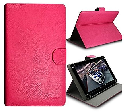 Seluxion Universal Flip Case Cover with Stand Function for Lenovo Yoga 8 Inch Tablet Fuchsia Pink