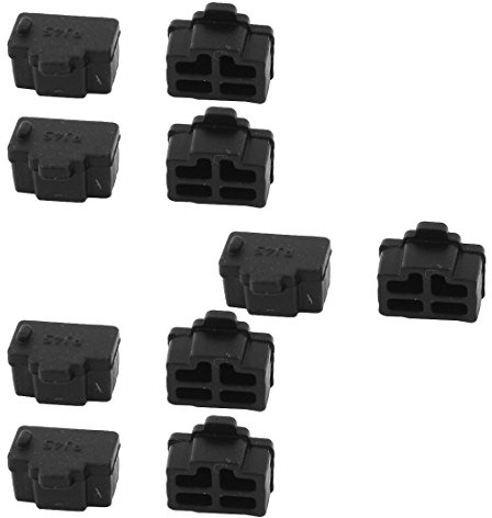 sourcing map 10 Stück RJ45 Anti Staub Schutz Abdeckhauben Für Ethernet Port | Silikon, 12x10x7mm, 7g, Für RJ45 Female Jack, Staubdicht, Oxidationsschutz, Leicht Anzubringen Und Zu Entfernen