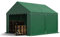TOOLPORT Carpa almacén 3x4 m PVC 700 N Impermeable Verde Oscuro Carpa de Almacenamiento