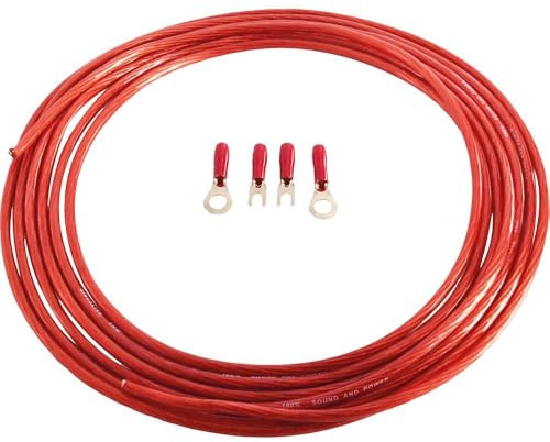 Sinuslive BK6P 5m Batteriekabel rot 6mm² Stromkabel/Powerkabel mit Stecker