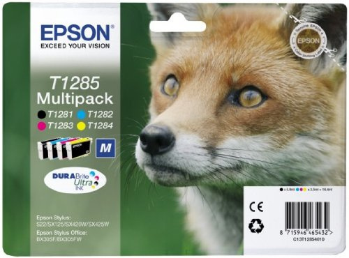 4x Epson Stylus Office BX305FW Original Druckerpatronen - Cyan / Magenta / Gelb / Schwarz