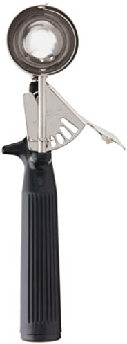 Winco ICOP-30 Ice Cream Disher with Black Handle, Size 30, Stainless Steel