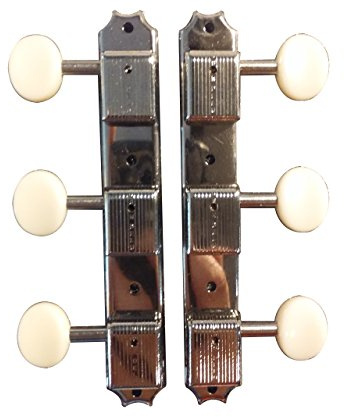 Kluson WD90NPP 3 Per Side Strip Guitar Tuning Machines, Nickel/Plastic