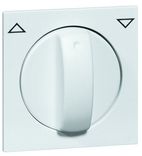 PEHA 00113211 Aura Zentralplatte mit Knebel für Rolladen-Drehtaster, reinweiß
