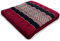 livasia Sitzkissen klein - 35x35x6cm - Bodenkissen Indoor/Outdoor, Meditationskissen Yogakissen, Stuhlauflage Palettenmöbel, Steppkissen Auflage Stuhl Bank handgefertigt (Rot/Schwarz)