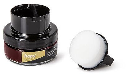 Kaps Crème Délicate – Crème de Cirage avec Applicateur en Éponge pour Cuir naturel et Matières synthétiques ou Maroquinerie – 50ml, Marron 110