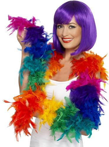 Smiffys Federboa Regenbogen, 80 g