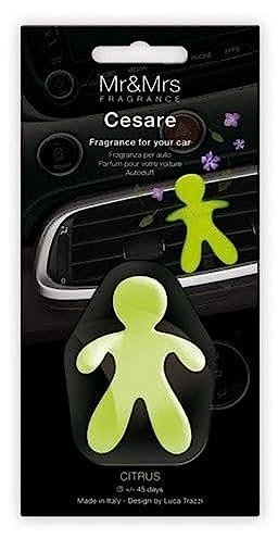Mr & Mrs Fragrance Deodorante per auto Cesare Citrus, EVA, verde, 6x4x8 cm, 1 unità