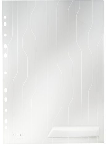 Leitz CombiFile Sichthüllen-Set, 5 Stück, A4 Format, Farblos mit matter Oberfläche und Muster, Obere Öffnung, 0,20 mm PP-Folie, 47260003