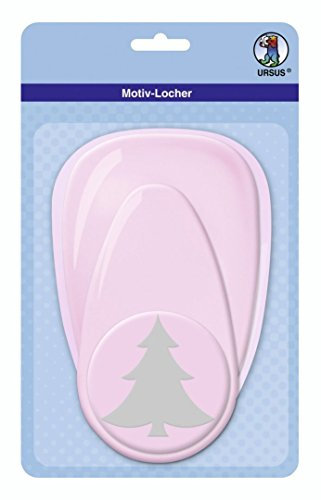 Ursus 19460025 - Motivlocher Tannenbaum, jumbo, ca. 76,2 mm, rosa