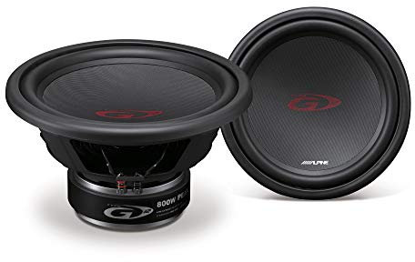 Alpine SWG-1244 - Subwoofer para Coche (Pasivo, 250 W, 28-1000 Hz, Terminal, Metal, 172 mm) Negro