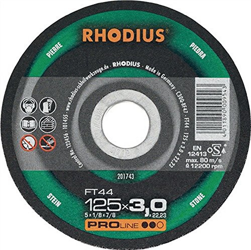 Rhodius Freihandtrennscheibe FTK44 Stein Ø 115 mm Bohrung 22,23 mm für Winkelschleifer