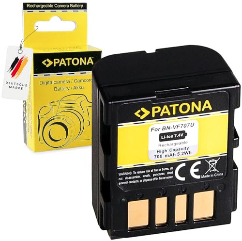 PATONA Battery BN-VF707U compatible with JVC GZ-MC100 GZ-MC200 GZ-MC500,
