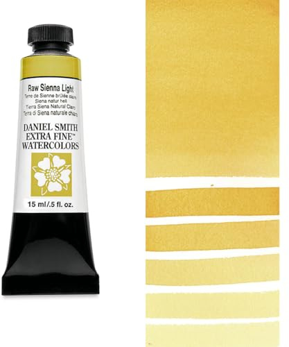 Daniel Smith Extra Fine Watercolor Paint, 15ml Tube, Raw Sienna Light, 284600233