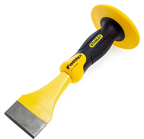 Stanley FatMax Elektrikermeissel mit Handschutz, 55mm Klingenbreite, Chrom-Vanadium Stahl, gehärtet & vergütet, 4-18-330