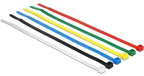 DELOCK Kabelbinder farbig 100 Stk L200 x B3,6 mm