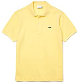 Lacoste Herren Polo-Shirt Kurzarm L1212, Männer Polo-Hemd,2 Knopf,Regular Fit,Gelb,5