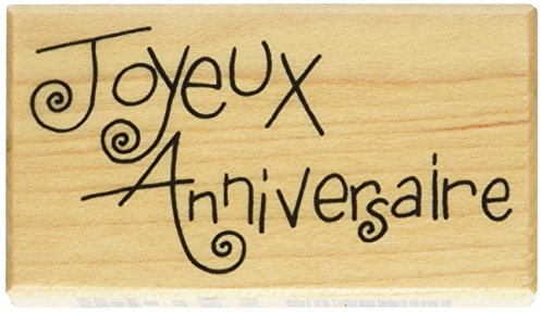 Artemio Typ D Text Coyeux Anniversaire Holz Stempel