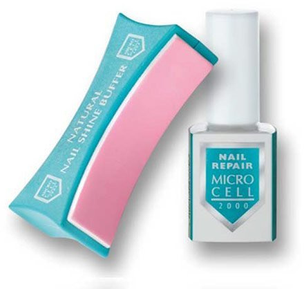 Microcell Nail Set (Repair Nagellack, 12 ml & Buffer), 1er Pack (1 x 1 Stück)