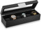 Glenor Co Uhrenbox für 6 Herren – Herren-Uhrengehäuse mit Glasdeckel – luxuriöse Herren-Uhrenbox – Uhrenhalter für Herren mit Metall-Akzenten und stabilen Scharnieren – moderne und maskuline