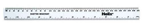 Helix k62050 30 cm/300 mm metrisches Lineal – Weiß (100 Stück)