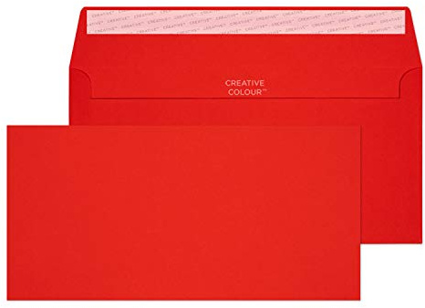 Blake Creative Colour 206 Briefumschläge Haftklebung Leuchrot DL+ 114 x 229 mm - 120g/m² | 500 Stück