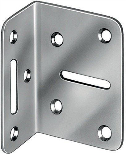 VORMANN Verstellbarer Montagewinkel, Länge 50x35mm, Breite 70mm, 20 Stück, Metall, Silber, Bau & DIY