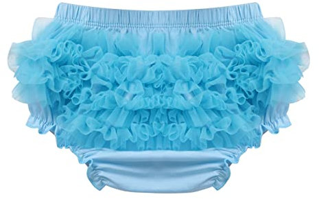 DELEY bebés sólido del cordón Bloomers de la Colmena Resume Las Bragas pañal Azul Cubre S