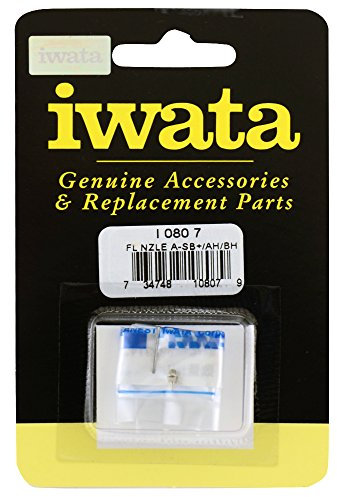 Iwata Duse Ugello 0.2 mm aerografo, Valvola a sfera in Plastica, 2 porte, Compressione, 0.2 mm, Metallo e Plastica