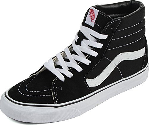 Vans Unisex-Erwachsene Sk8-hi Classic Suede/Canvas Sneaker, Schwarz Black Black White, 40.5 EU