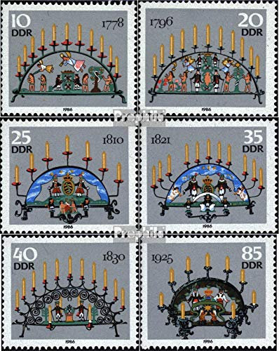 Prophila Collection DDR 3057-3062 (kompl.Ausgabe) postfrisch ** MNH 1986 Schwibbogen (Briefmarken für Sammler) Weihnachten