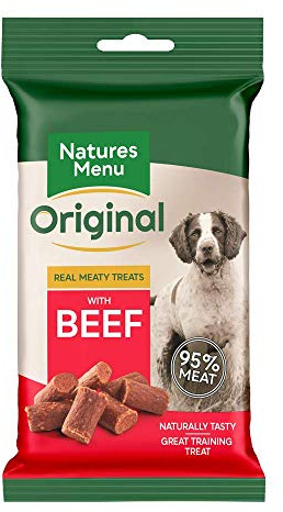 Natures Menu Real Meaty Dog Treats with Beef (12 x 60g)