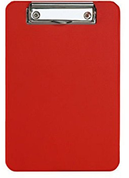 ALCO _ Klemmbrett DIN A5 _ kunststoffüberzogen _ Rot