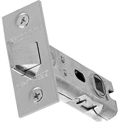 Gridlock 65mm Tubular Chrome Finish mortice Latch for Internal woodern Doors